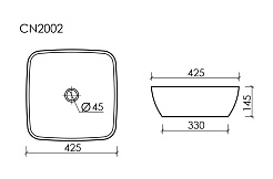 Ceramicanova Мебельная раковина Form 42 CN2002 белая – фотография-4